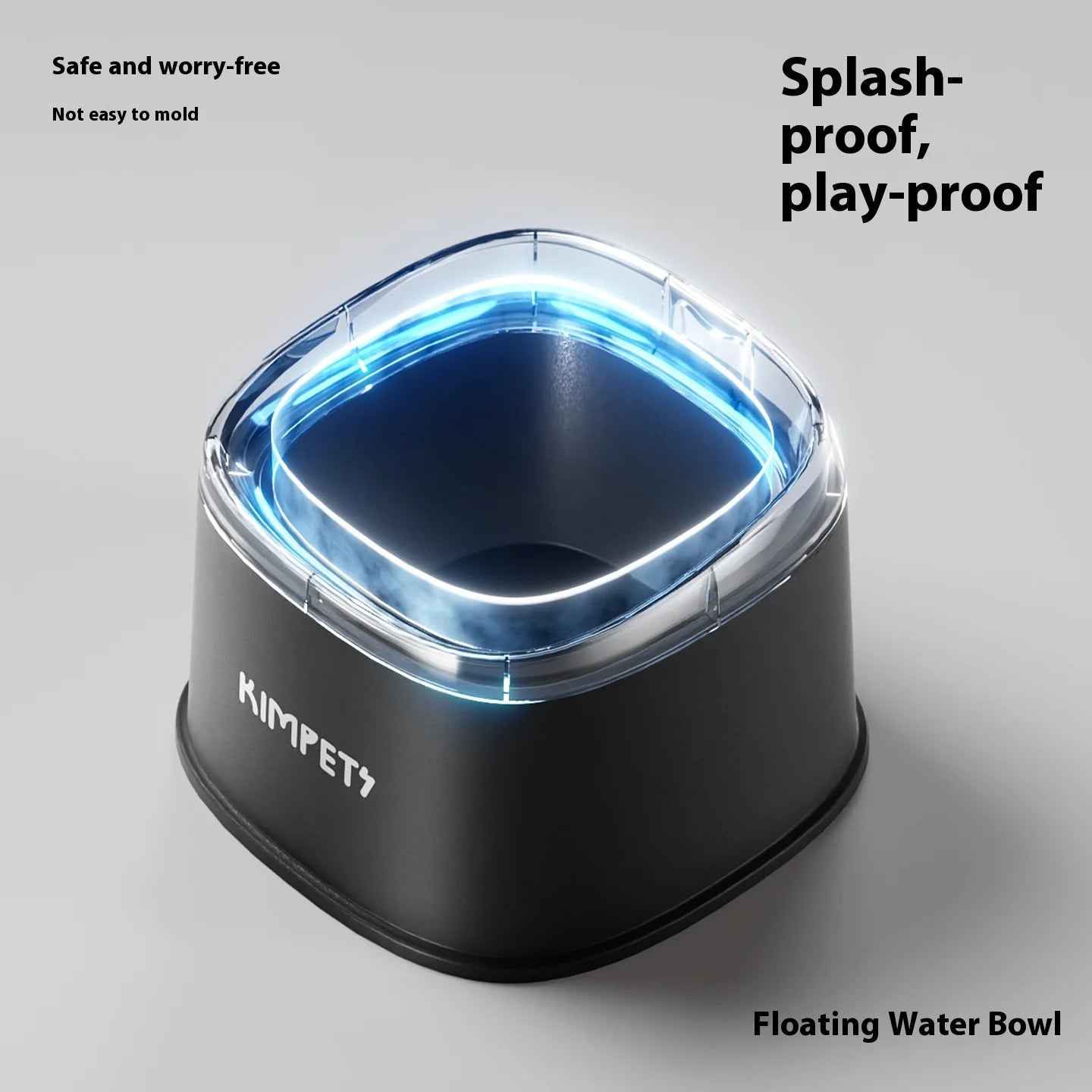 2000Ml No-Spill Pet Water Bowl - Floating Design Keeps Chin Dry, Anti-Splash & Dust-Proof for Cats and Dogs