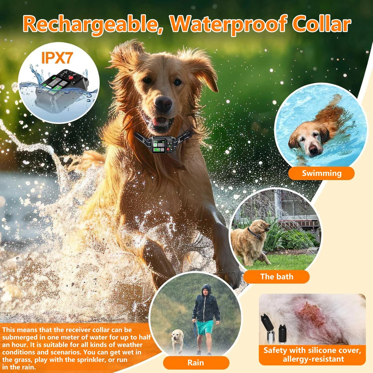 GPS Wireless Dog Fencing System - Electric Dog Fencing with GPS Electric Satellite Technology, Pet Fencing System Range 15 ~ 200