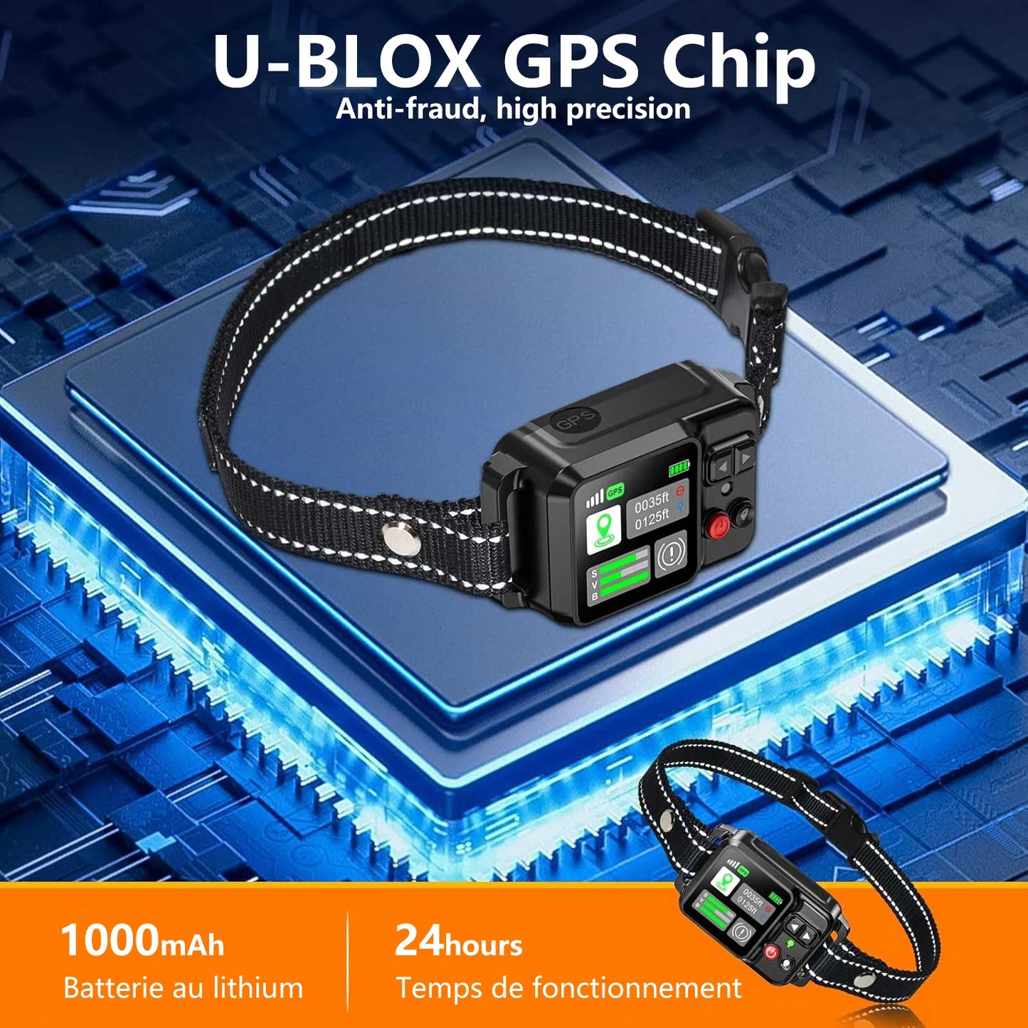 GPS Wireless Dog Fencing System - Electric Dog Fencing with GPS Electric Satellite Technology, Pet Fencing System Range 15 ~ 200