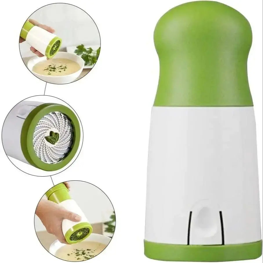 1Pc Manual Herb Grinder Spice Mill Parsley Shredder Vegetable Cutter Coriander Mincer Chili and Cilantro Kitchen Tool Gadget