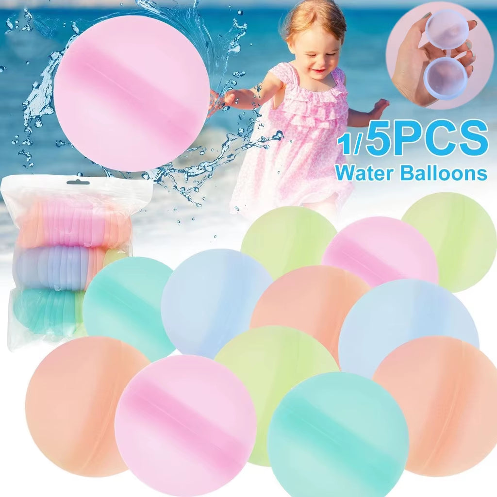 Reusable Water Balloons Toys Quick Fill Sealing Water Bomb for Summer Games Children'S Adults Outdoor Activities Toy Gifts