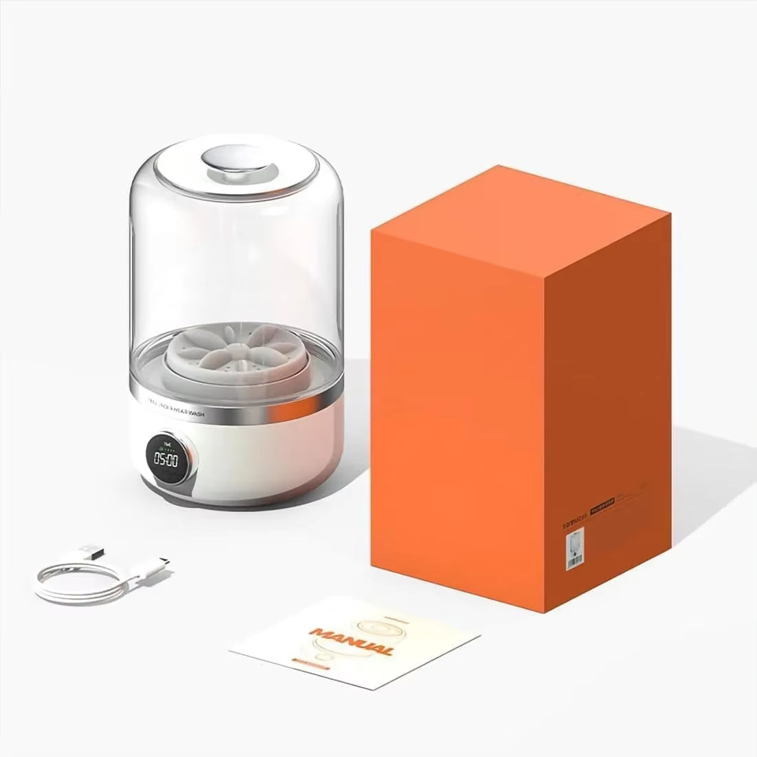 1L Mini Rechargeable Washing Machine Underwear Travel Portable Small Socks Washing Machine Dehydratable Portable Laundry Bucket