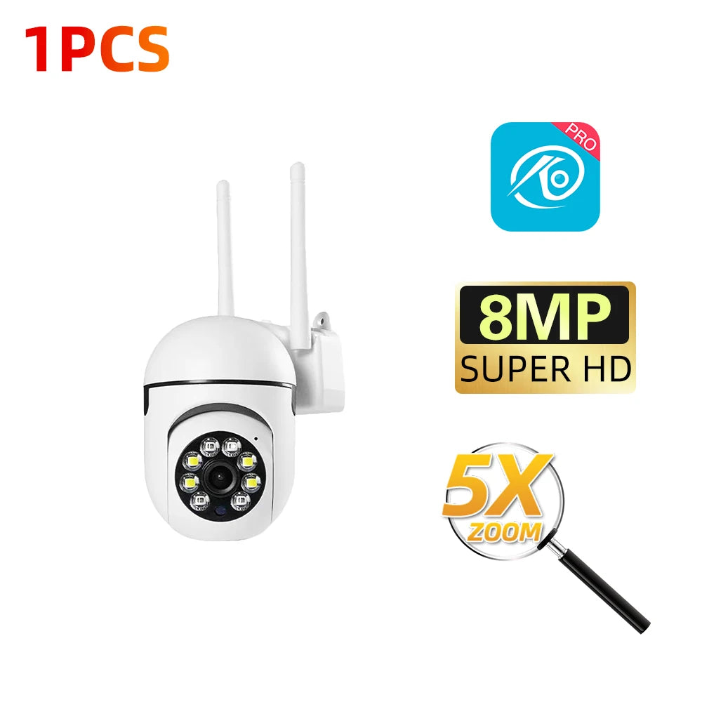 2.4G 8MP Cameras Wifi Video Surveillance IP Outdoor Security Protection Monitor 5.0X Zoom Home Wireless Track Alarm O-Kam Pro