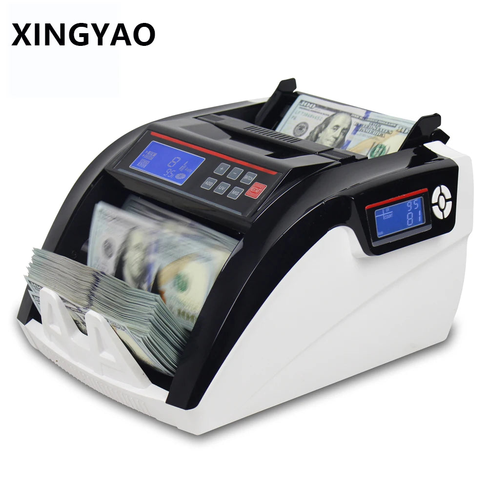 XINGYAO 5800D UV/3MG LCD Display with 3 Magnet Multi-Currencies Counter Machine Cash Money Counting Compteuse De Billets