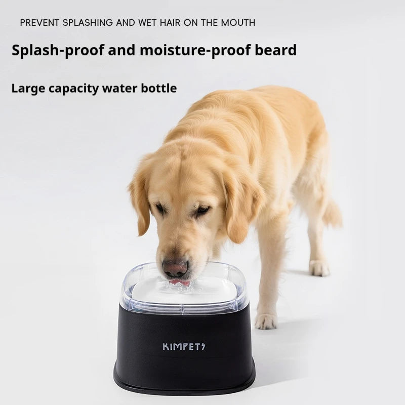2000Ml No-Spill Pet Water Bowl - Floating Design Keeps Chin Dry, Anti-Splash & Dust-Proof for Cats and Dogs