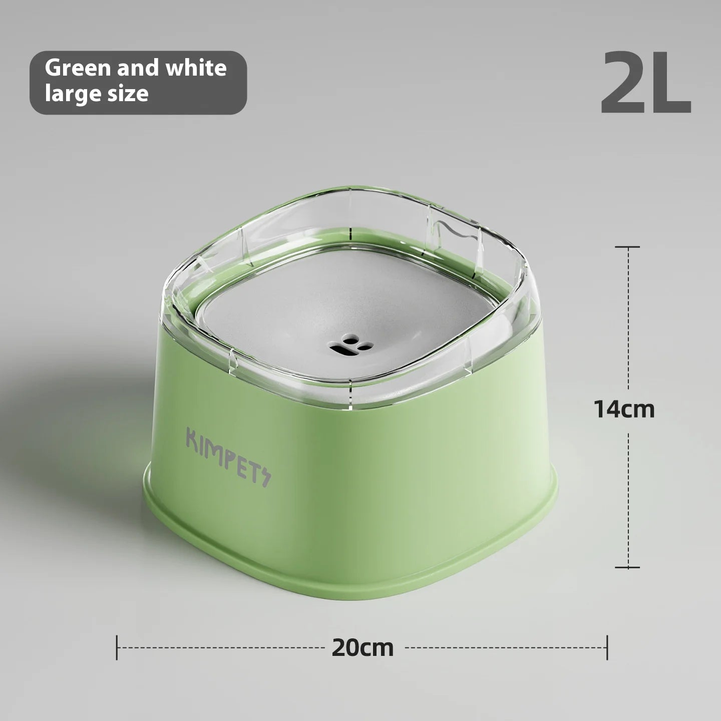 2000Ml No-Spill Pet Water Bowl - Floating Design Keeps Chin Dry, Anti-Splash & Dust-Proof for Cats and Dogs