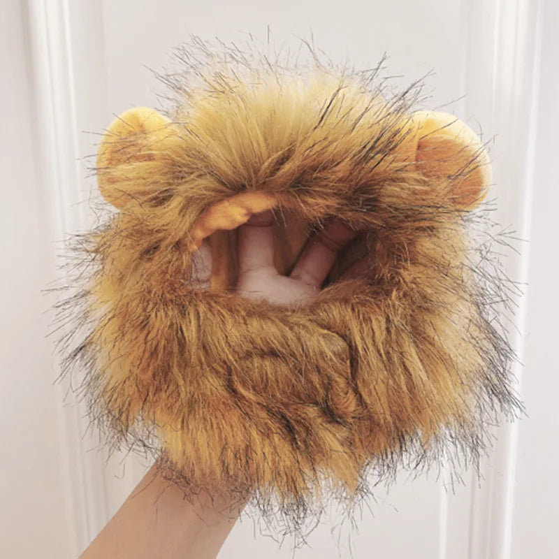 Cute Lion Headgear Cat Hat Mane Wig for Dogs and Cat Small Dog Pet Cat Decor Accessories Lion Wig Fancy Hair Cap Pet Supplies