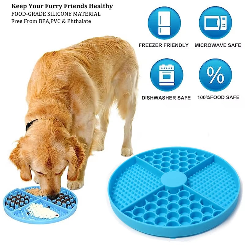 Pet Supplies Silicone Licking Mat Cat Slow Feeder with Suction Cup Slow Feeding Pad Dog Licking Pad Anxiety-Relieving Utensils