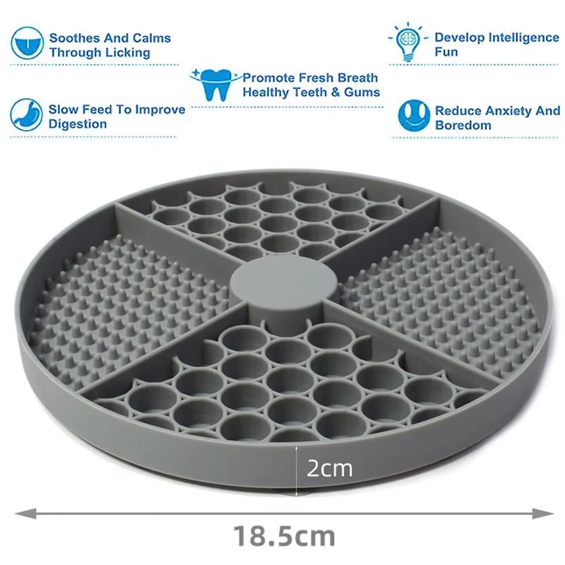 Pet Supplies Silicone Licking Mat Cat Slow Feeder with Suction Cup Slow Feeding Pad Dog Licking Pad Anxiety-Relieving Utensils