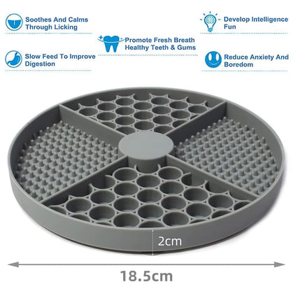 Pet Supplies Silicone Licking Mat Cat Slow Feeder with Suction Cup Slow Feeding Pad Dog Licking Pad Anxiety-Relieving Utensils