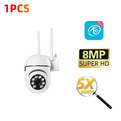 2.4G 8MP Cameras Wifi Video Surveillance IP Outdoor Security Protection Monitor 5.0X Zoom Home Wireless Track Alarm O-Kam Pro