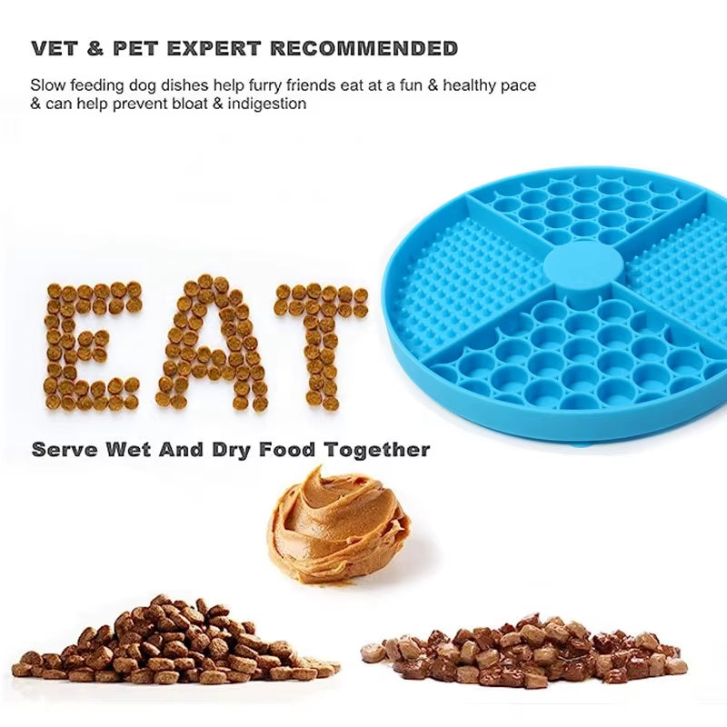 Pet Supplies Silicone Licking Mat Cat Slow Feeder with Suction Cup Slow Feeding Pad Dog Licking Pad Anxiety-Relieving Utensils